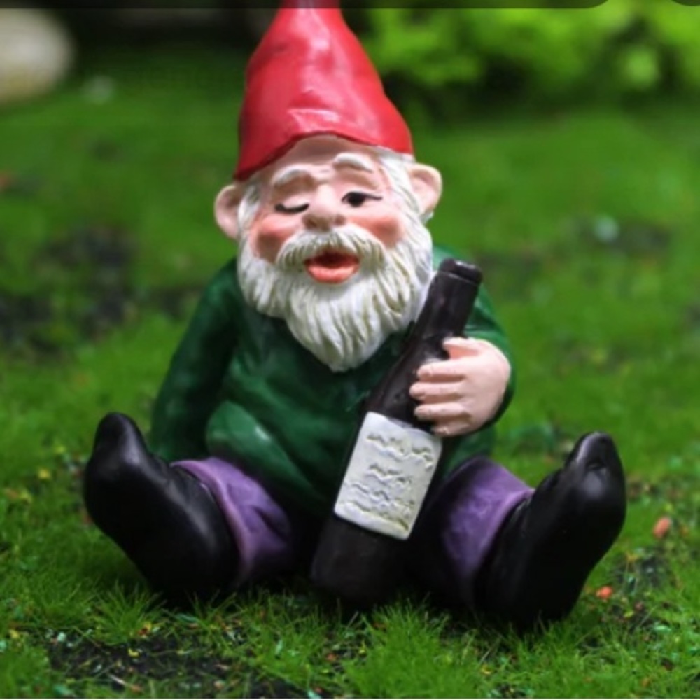Miniature Garden Gnomes. 3 for $18. Fire pit not included.